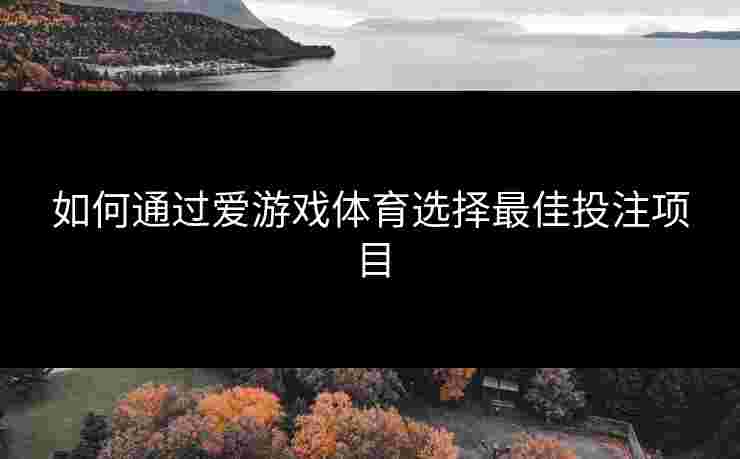 如何通过爱游戏体育选择最佳投注项目