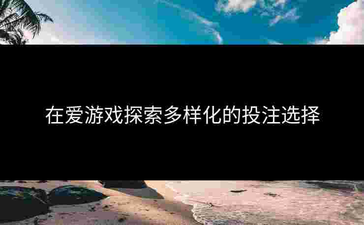 在爱游戏探索多样化的投注选择